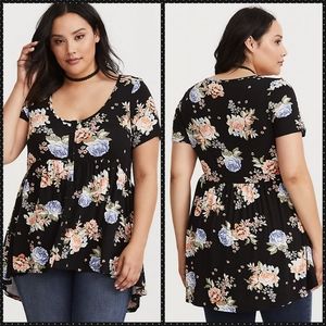 Torrid
Floral Print Hi-Lo Jersey Babydoll